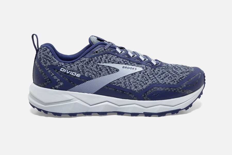 Zapatillas Trail Brooks Divide Hombre Gris/Azules España SVUF12765